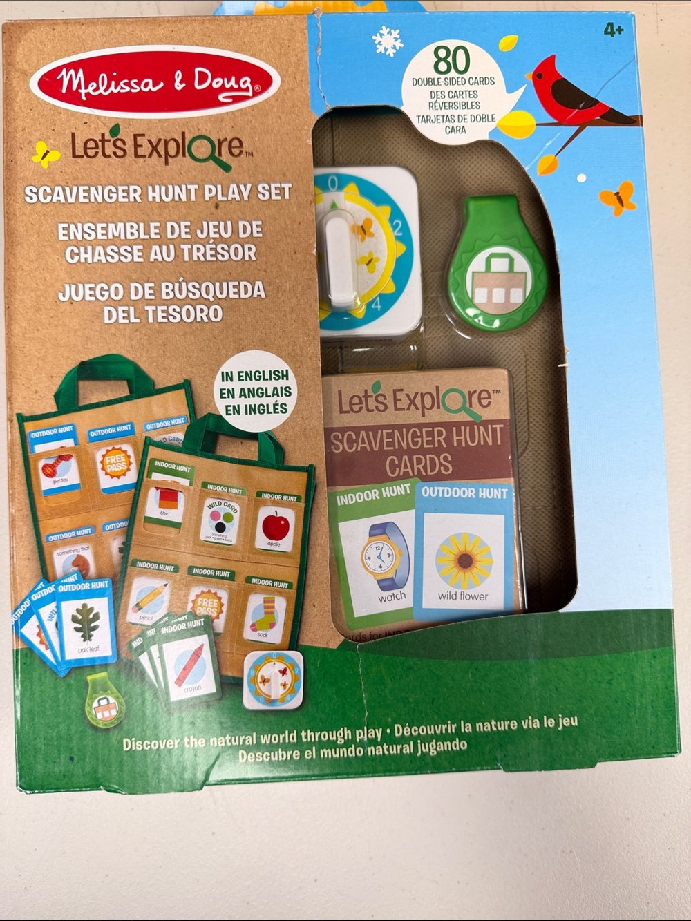 Melissa & Doug Let’s Explore Scavenger Hunt Play Set in English 80 double sided